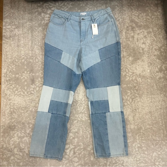 NEW Good American Good ‘90s Jeans Redesign | Patchwork Streetwear Denim - Picture 4 of 12